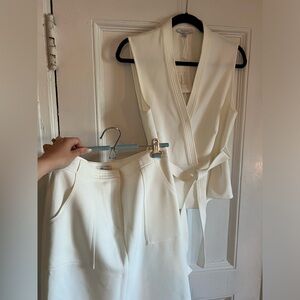 NWT Lucy Paris | Peplum Belted Top with Pencil Skirt Matching Set | Large